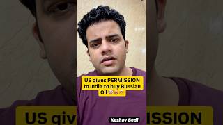 US gives PERMISSION to India to buy Russian oil 🤡🤬🤯