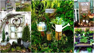 154 DIY Rustic Garden Decorations for Backyard, Cottage, Farmhouse ! Vintage Garden Ideas You Love!