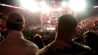 Brock Lesnar Raw return from crowd 04/02/12