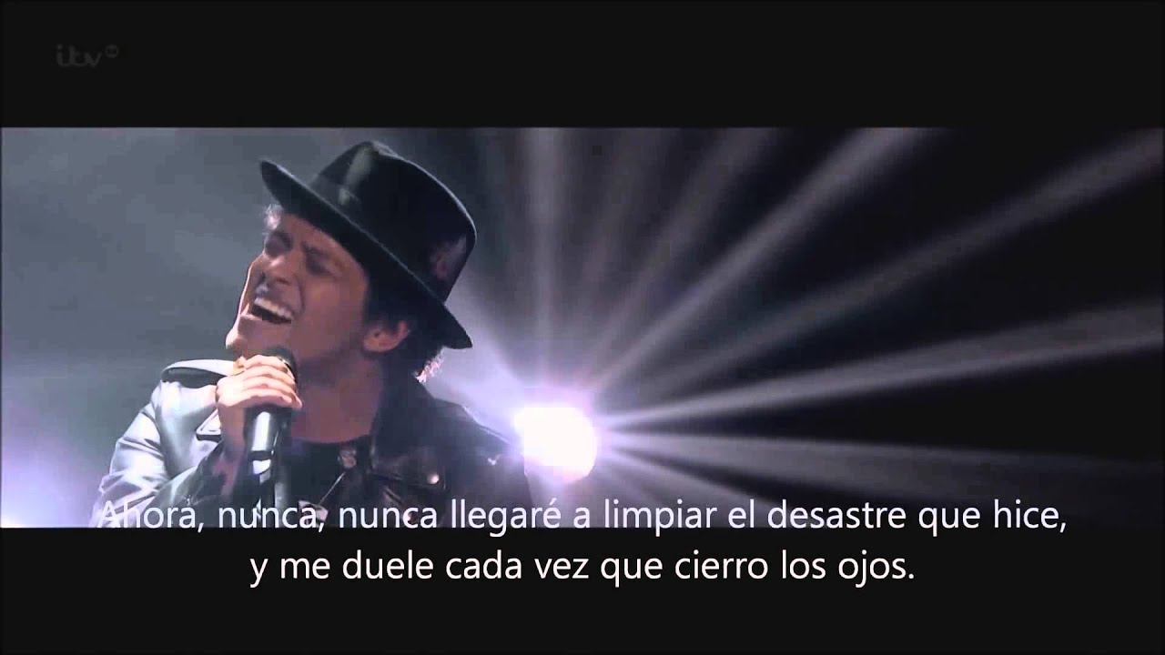 Bruno Mars When I Was your Man....Cuando yó y solamente yó era tu