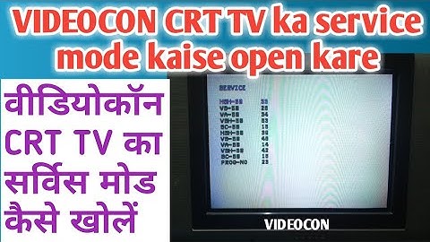 How to open VIDEOCON CRT TV service mode. How to open service mode of Videocon CRT TV.