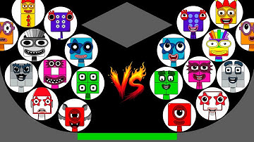 SPRUNKI NUMBERBLOCKS Phase 1 VS Phase 2 Marble Race Tournament in Algodoo