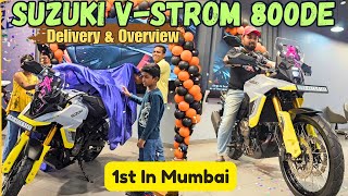 Taking Delivery Of Mumbai's 1st Suzuki VStrom 800DE | Overview, Price, Exhaust Note, Features !