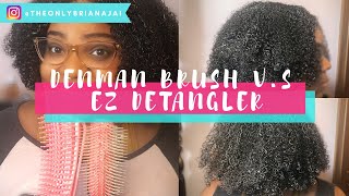 Best Curly Hair Brush | Denman  Brush vs EZ Detangler Brush