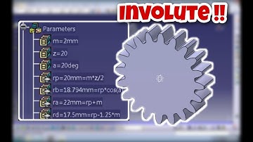 Involute Profile | How to make Spur Gear in Catia V5 using Parameters and  Laws