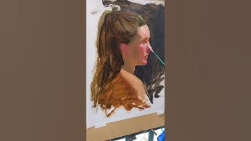 Short video time lapse oil painting from life on vellum. Five colors. 16x20 in.