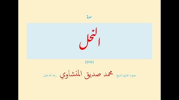 سورة النحل (٠١٦) بصوت القارئ الشيخ محمد صديق المنشاوي رحمه الله تعالى