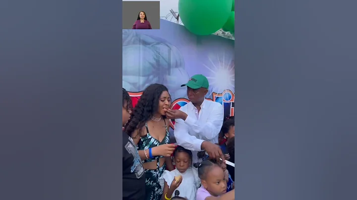 Regina Daniels's husband feeding her with their son's birthday cake at their  party so sweet