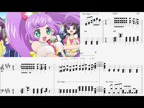 [楽譜」ラッキー!サプライズ☆バースデイ ピアノ楽譜　프리파라 럭키 서프라이즈 버스데이 피아노 악보