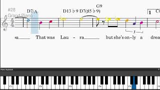 Laura by David Raksin - Easy piano tutorials with leadsheet and chords