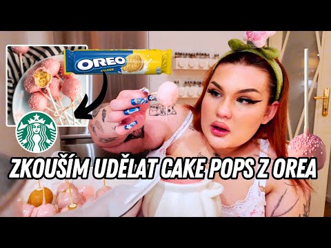 zkouším udělat STARBUCKS CAKEPOPS Z OREA (předtím než začnu hubnout) | SugarDenny