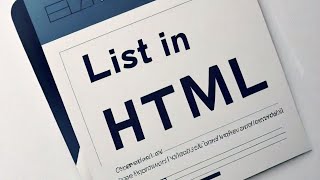 Lec 11 List In Html
