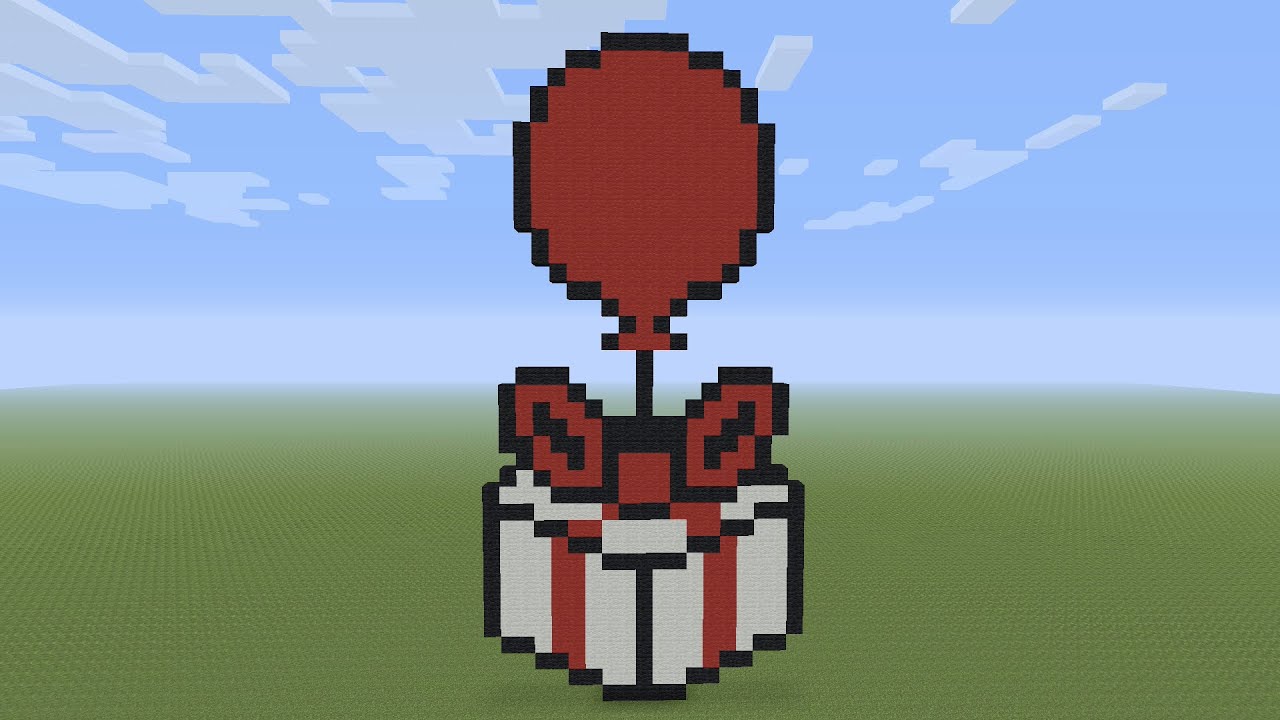 Minecraft Pixel Art Animal Crossing Balloon Presents Youtube