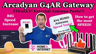 ✅ External Antenna Test  Waveform 4x4 MIMO  TMobile 5G Home Internet Arcadyan TMOG4AR