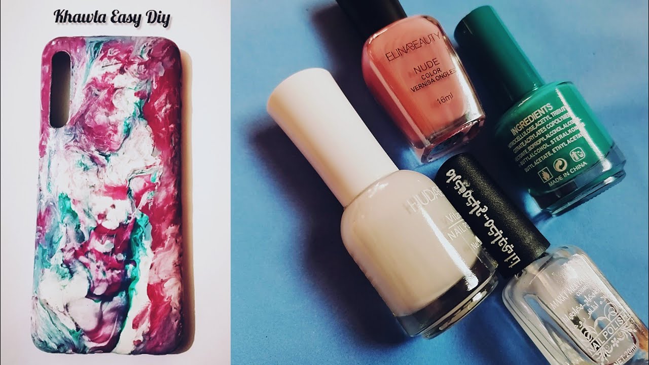DIY Nail Polish Phone Case Pouring Technique YouTube