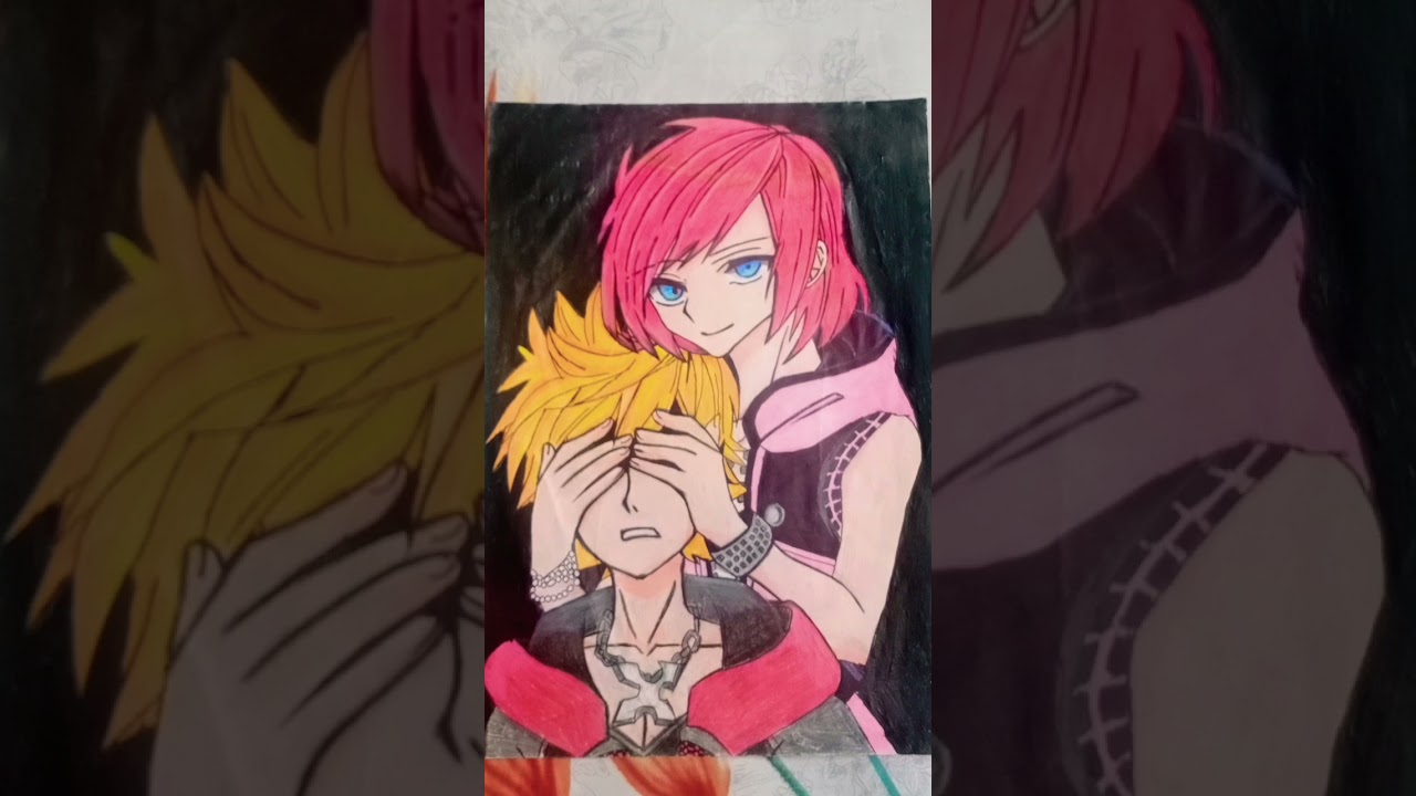 Kingdom hearts 3 (Sora/Roxas and Kairi) drawing 