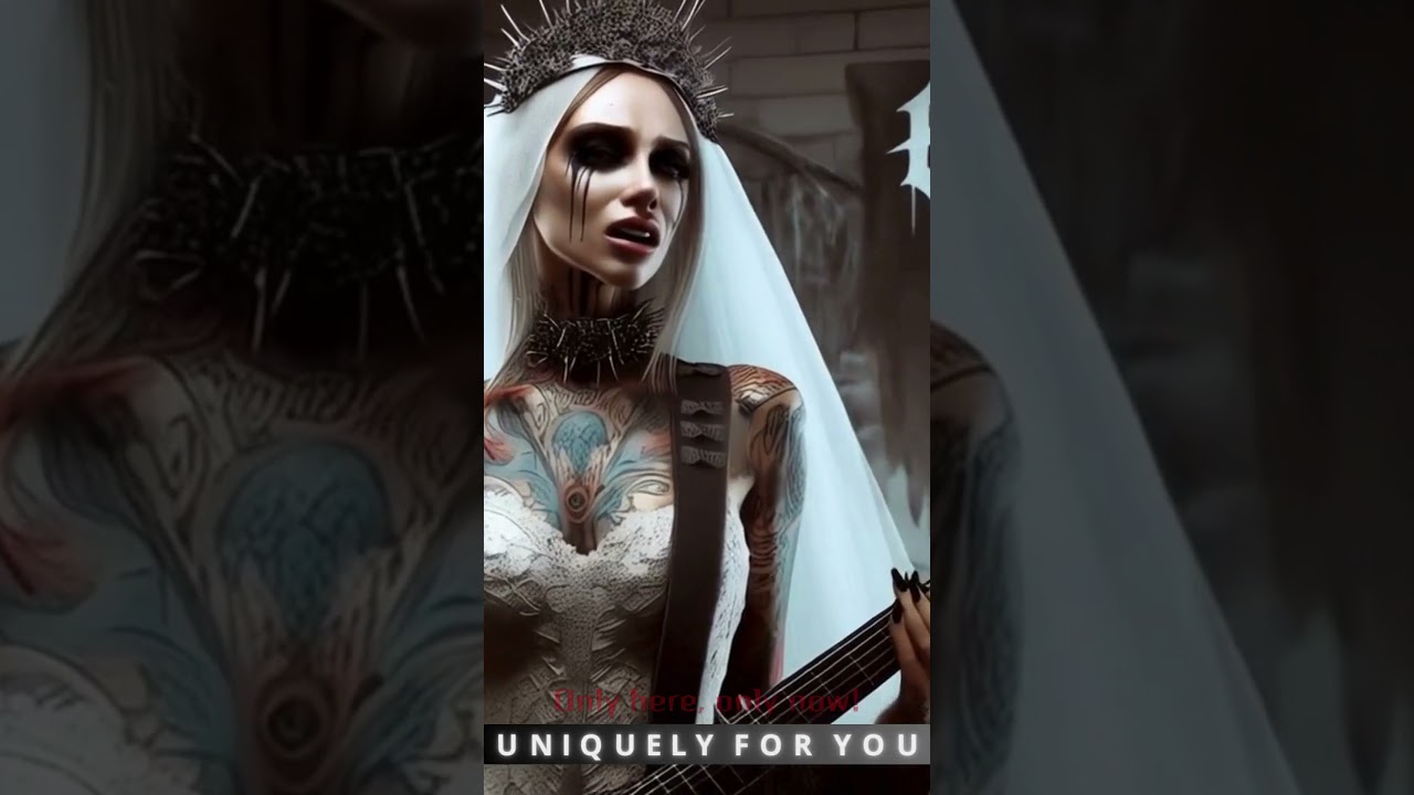 Brutal Rocker Bride vibes for rebels who dare to be different! 🤘 Would you wear this to a wedding?