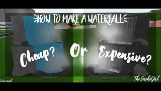 //How to make a Cheap and Expensive Waterfall//Roblox Bloxburg//(CAPTIONS NOW)