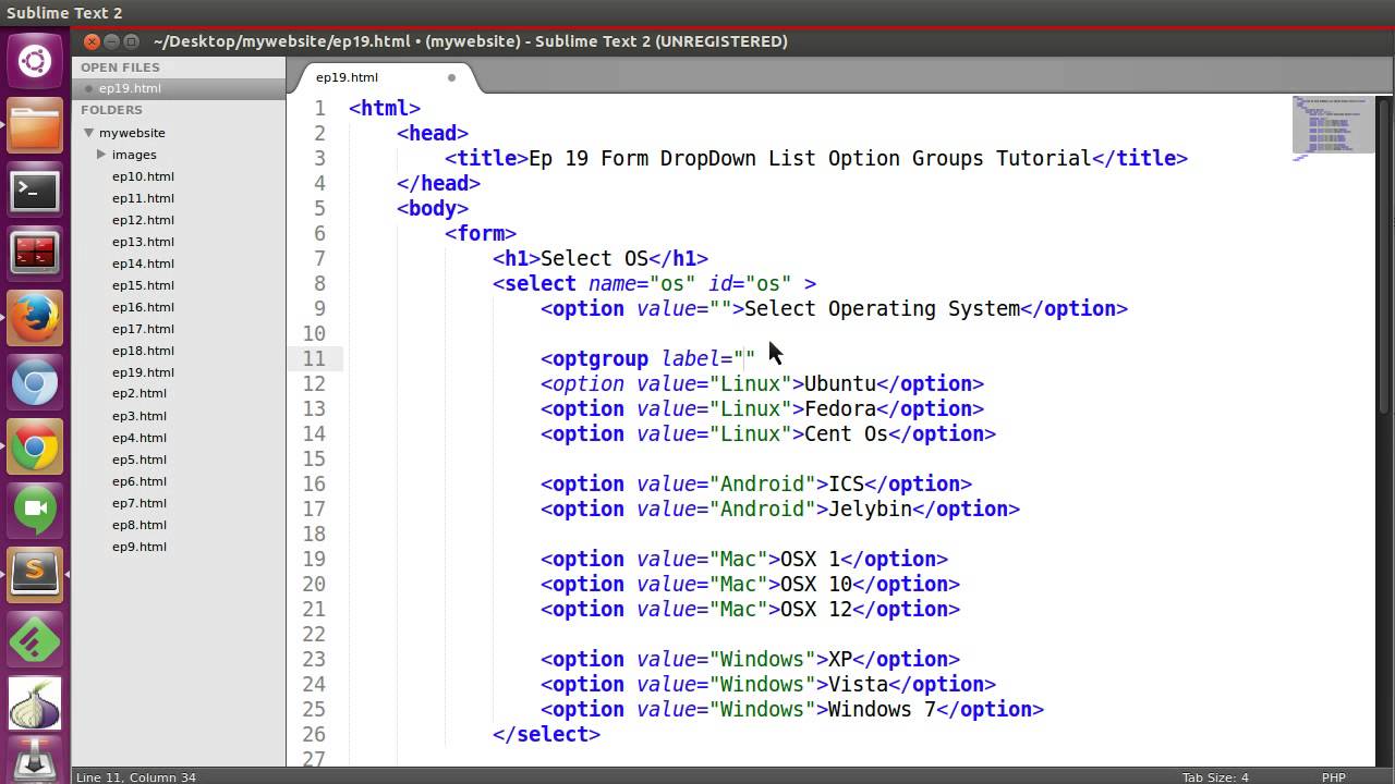 Html Bassic Tutorial Ep19 Html Form Dropdown List Option Group Youtube