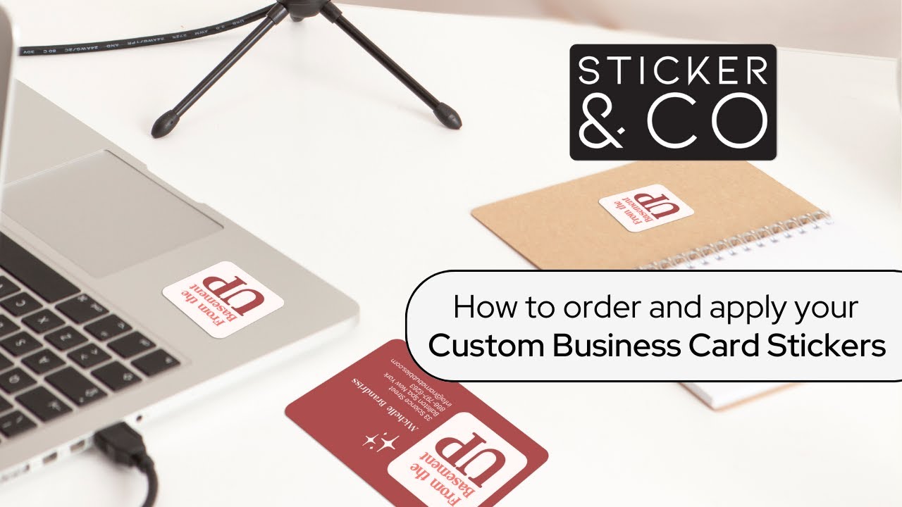 Custom Business Card Stickers How to order and apply your custom stickers YouTube