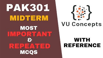 Pak301 Midterm Preparation 2025 | Pak301 Midterm Mcqs