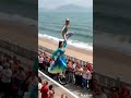 Unbelievable Beach Balancing Stunt! | Acrobatic Duo Performance