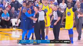 NBA : carmelo Anthony tries to beat up Draymond Green. Draymond taunts him