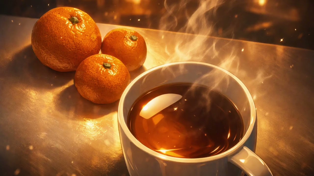 목 아픈 날, 집에 와서 따뜻한 차와 귤 🍊 | Warm Tea & Tangerines