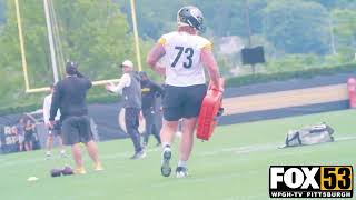 Gennings Dunker getting in work at Steelers OTAs
