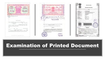 Forensic Examination of Printed Questioned Document