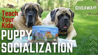 Teach Kids How To Socialize a Puppy | NEW Book The Puppy Adventures of Porter &amp; Midge | GIVEAWAY!!