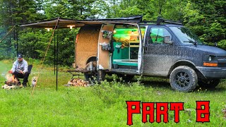 Camping In Rain With Camper Van