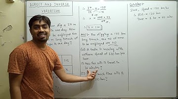 8 ICSE - Maths - Direct & Indirect Variation Video 2 - Navjit Rajani - Prof. Maths - Elite Tutorials