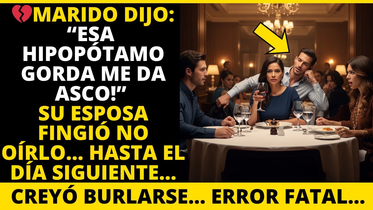 MARIDO DIJO: “ESA HIPOPÓTAMO GORDA ME DA ASCO!” SU ESPOSA FINGIÓ NO OÍRLO… HASTA EL DÍA SIGUIENTE.