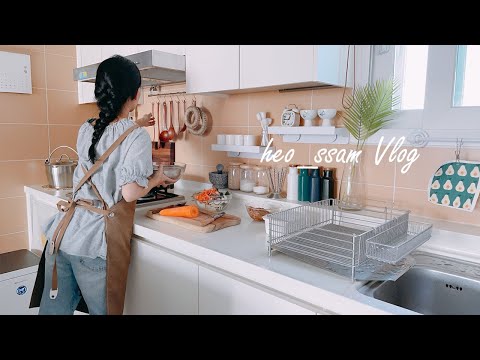 SUB) 한상 가득 추석 명절 음식 구경하기 ㅣ 주방 살림살이 엿보기ㅣA peek at kitchen itemsㅣmaking holiday food