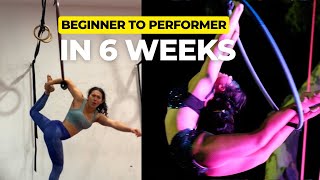 Becoming a performer in 6 weeks |MY AERIAL HOOP PROGRESS VIDEO Pt 2.