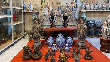 18/11/25.Bộ Tam đa gốm tàu xưa khủng.Gốm tàu vớt biển.Đồng phong thủy đồng xưa 0973.629.296