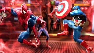 Spider Man And Captain America Fighting Marvel Studio Ar Gaming Series Ar