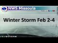 NWS Missoula Winter Storm Briefing February 1st 2019