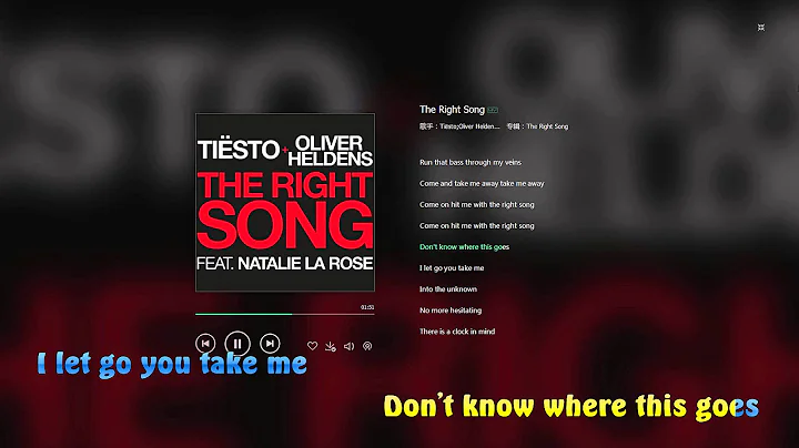 Tiësto, Oliver Heldens - The Right Song ft. Natalie La Rose lyrics video HD 1080p
