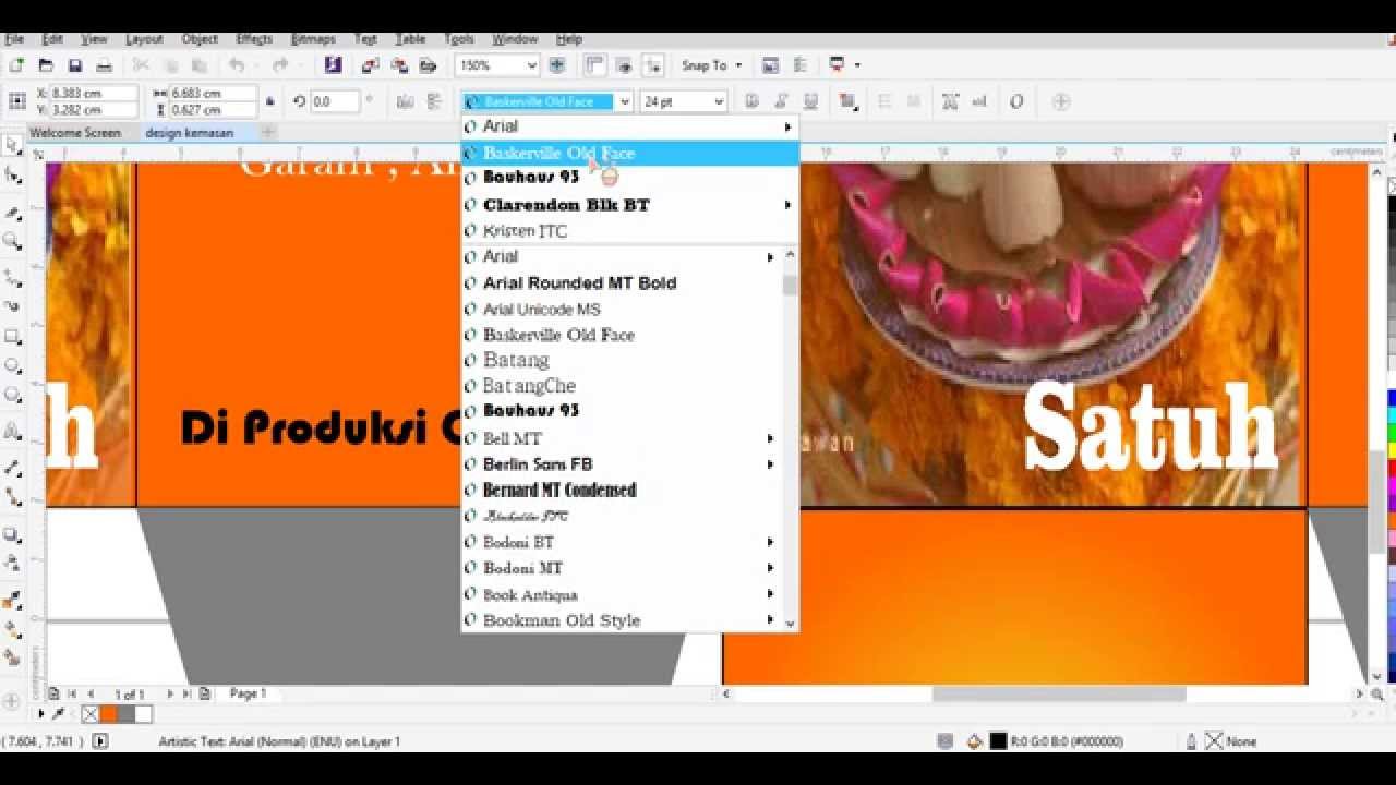  Cara  Membuat  Design Kemasan  Makanan  dengan  Corel Draw  