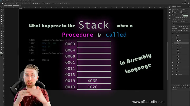The Stack and ESP in Assembly Language - What happens when you call a procedure?