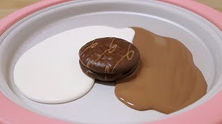 카카오 몽쉘 철판아이스크림 Kakao Chocolate Pie ICE CREAM ROLLS ASMR