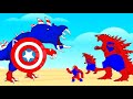 Evolution Of GODZILLA SPIDER &amp; KONG vs Hippopotamus Tyrannosaurus Rex : Who Is The King Of Monsters?