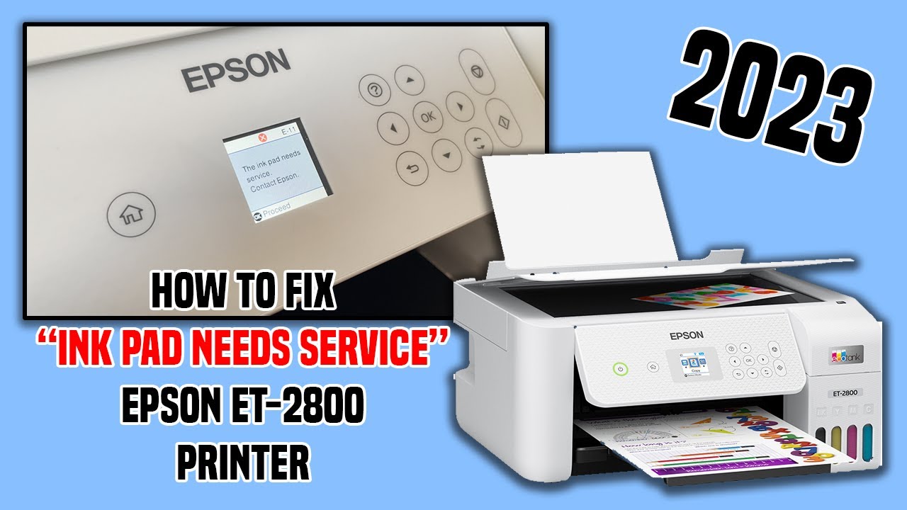 Epson EcoTank ET-2826 Waste Ink Counter reset —