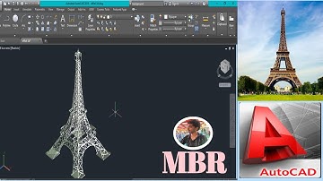 EEFIEL TOWER 3D || AUTOCAD 3D || WITHOUT ANY DIMENSIONS|| WITH SIMPLE||-MBR