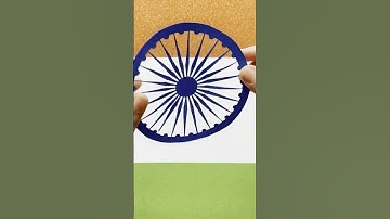 How To Make Ashok Chakra With Paper #ashokchakra #ashokachakra #diy #indiaflag #AshokChakraDrawing