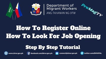 Paano Mag Apply Sa Department of Migrant Worker | How to register in DMW Online (Job Opening Abroad)