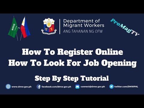 Paano Mag Apply Sa Department of Migrant Worker | How to register in DMW Online (Job Opening Abroad)