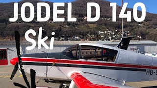 Oldtimer airplane with ski / Jodel D140